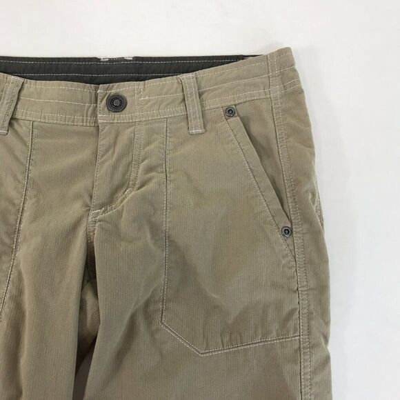 Kuhl Mid-Rise Hiking Capri Women's Size 2 Beige Cropped Embroidered Pockets - Picture 5 of 14